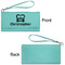 Firetrucks Ladies Wallets - Faux Leather - Teal - Front & Back View