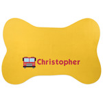 Firetrucks Bone Shaped Dog Food Mat (Personalized)