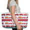 Firetrucks Large Rope Tote Bag - In Context View