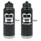 Firetrucks Laser Engraved Water Bottles - Front & Back Engraving - Front & Back View