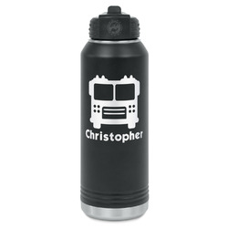 Firetrucks Water Bottle - Laser Engraved - Front (Personalized)