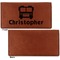 Firetrucks Leather Checkbook Holder Front and Back Single Sided - Apvl