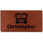 Firetrucks Leatherette Checkbook Holder (Personalized)