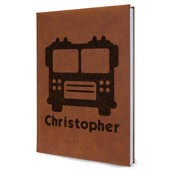 Custom Firetrucks Leather Sketchbook (Personalized)