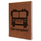 Firetrucks Leather Sketchbook - Large - Single Sided (Personalized)