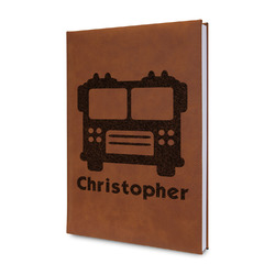 Firetrucks Leather Sketchbook - Small - Double Sided (Personalized)