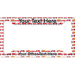 Firetrucks License Plate Frame - Style A (Personalized)
