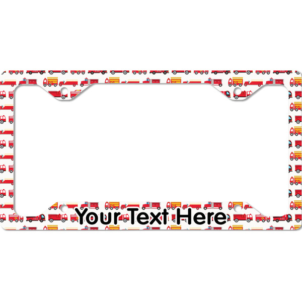 Custom Firetrucks License Plate Frame - Style C (Personalized)