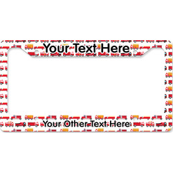 Firetrucks License Plate Frame - Style B (Personalized)