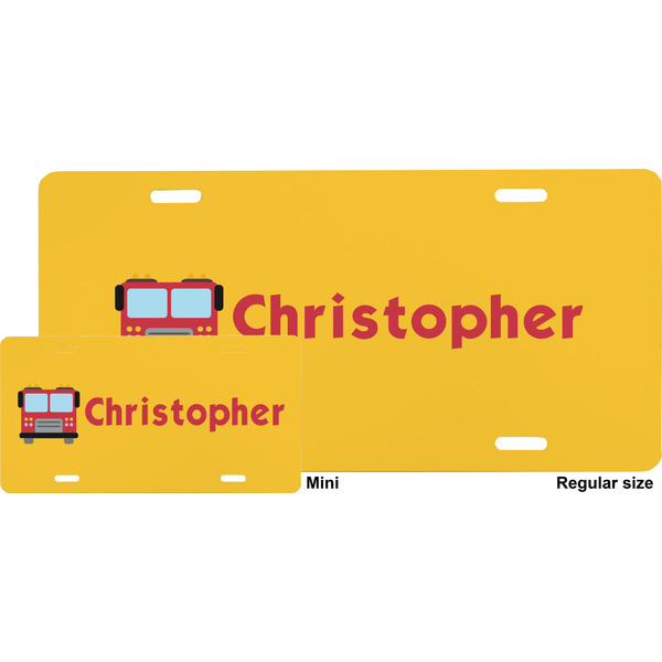 Firetrucks License Plate (Sizes)