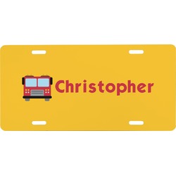 Firetrucks Front License Plate (Personalized)