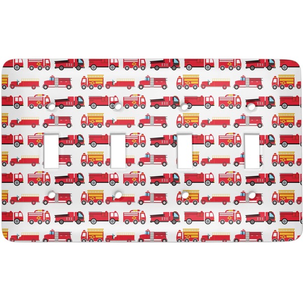 Custom Firetrucks Light Switch Cover (4 Toggle Plate)