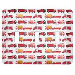 Firetrucks Light Switch Cover (3 Toggle Plate) (Personalized)