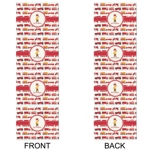 Firetrucks Linen Placemat - APPROVAL Set of 4 (double sided)