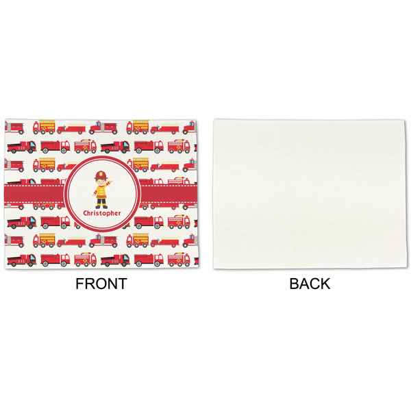 Firetrucks Linen Placemat - APPROVAL Single (single sided)