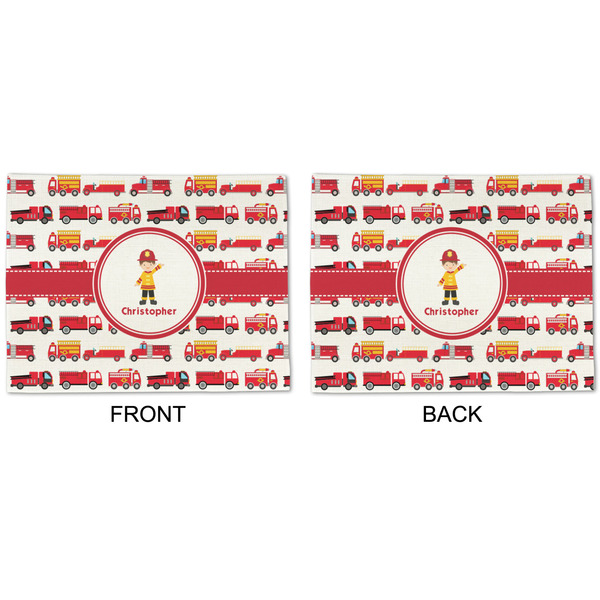 Firetrucks Linen Placemat - APPROVAL (double sided)