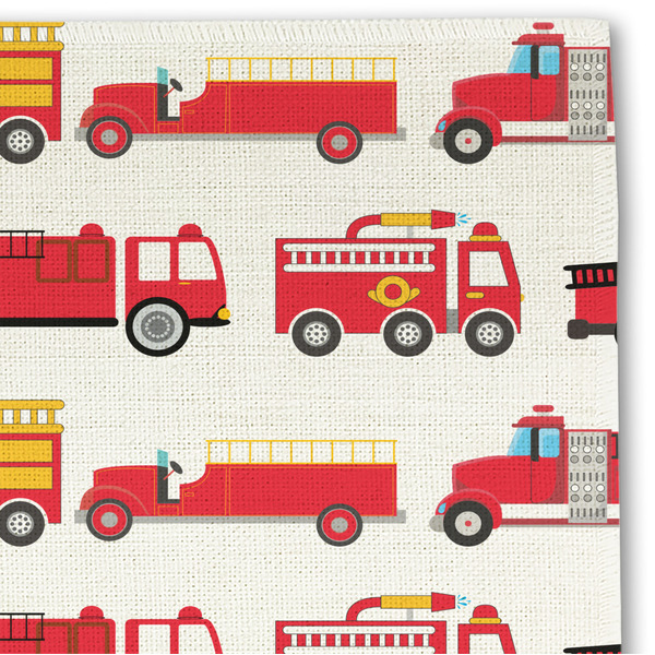 Firetrucks Linen Placemat - DETAIL