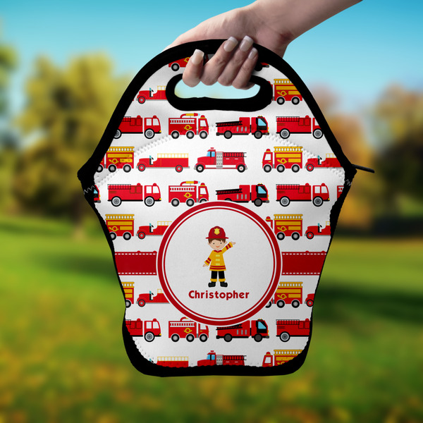 Firetrucks Lunch Bag - Hand