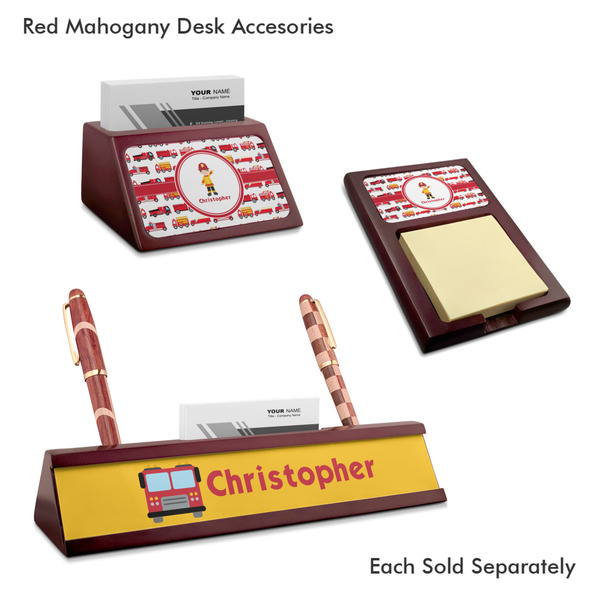 Firetrucks Mahogany Desk Accessories