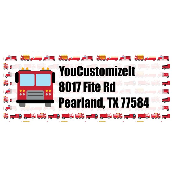 Custom Firetrucks Return Address Labels (Personalized)