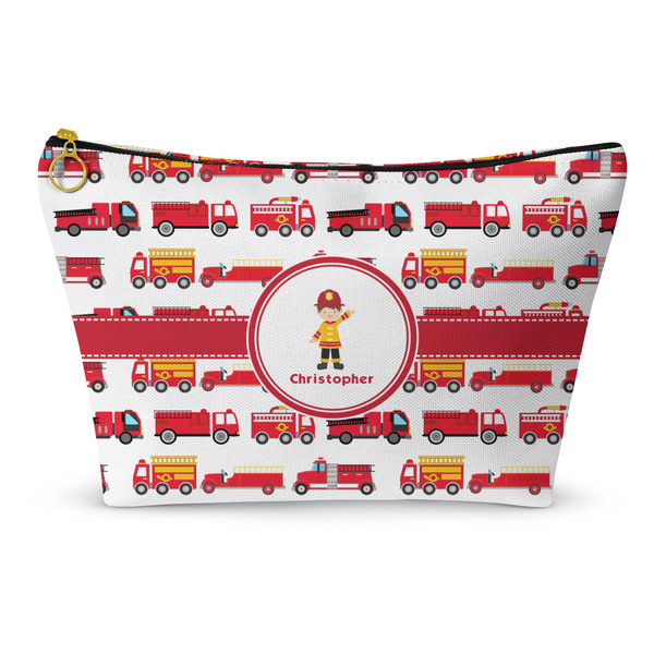 Custom Firetrucks Makeup Bag - Large - 12.5"x7" (Personalized)