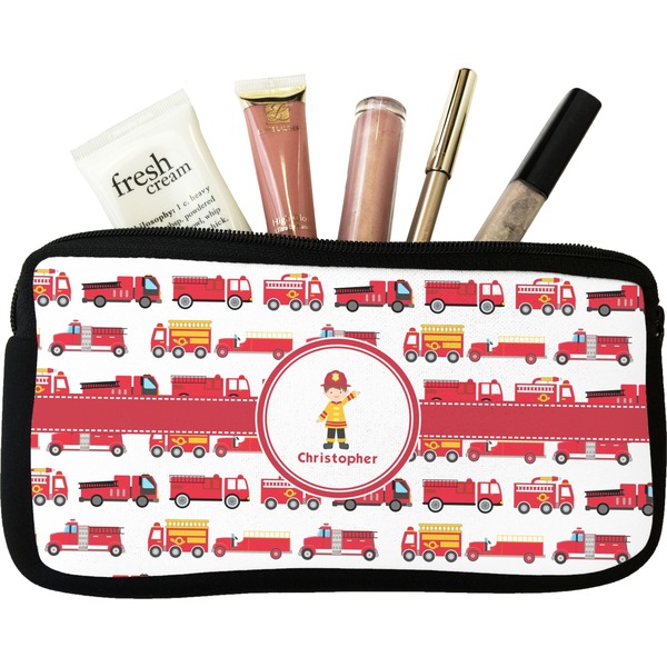 Custom Firetrucks Makeup / Cosmetic Bag - Small (Personalized)