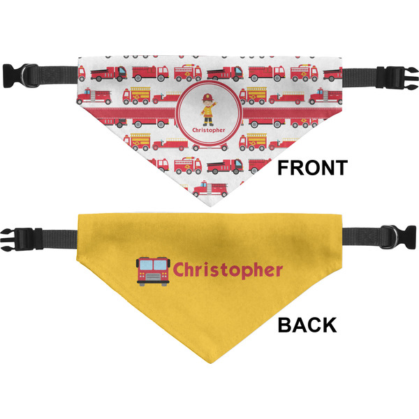 Firetrucks Medium Dog Bandana Approval