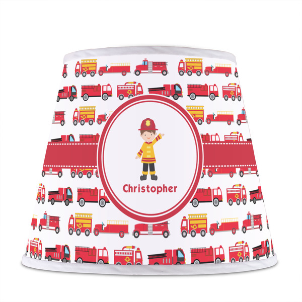 Firetrucks Poly Film Empire Lampshade - Front View