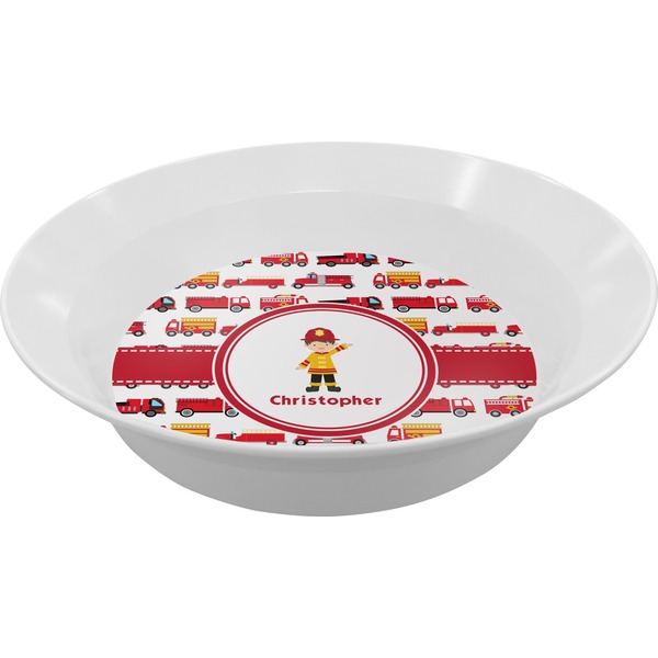 Custom Firetrucks Melamine Bowl (Personalized)