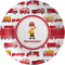 Firetrucks Melamine Salad Plate - 8" (Personalized)