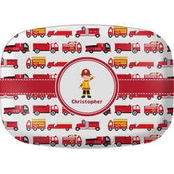 Firetrucks Melamine Platter (Personalized)