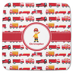 Firetrucks Memory Foam Bath Mat - 48"x48" (Personalized)