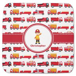 Firetrucks Memory Foam Bath Mat - 48"x48" (Personalized)