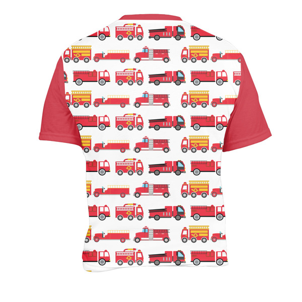 Firetrucks Men's Crew Neck T Shirt Medium - Back