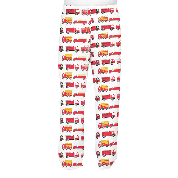 Firetrucks Men's Pjs Back - on model