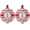 Firetrucks Metal Ball Ornament - Front and Back