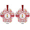 Firetrucks Metal Paw Ornament - Front and Back