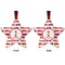 Firetrucks Metal Star Ornament - Front and Back