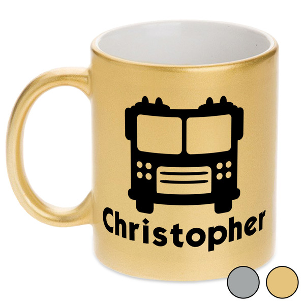 Firetrucks Metallic Mugs