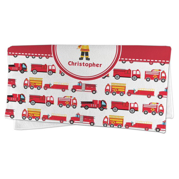 Firetrucks Microfiber Dish Rag - FOLDED (half)