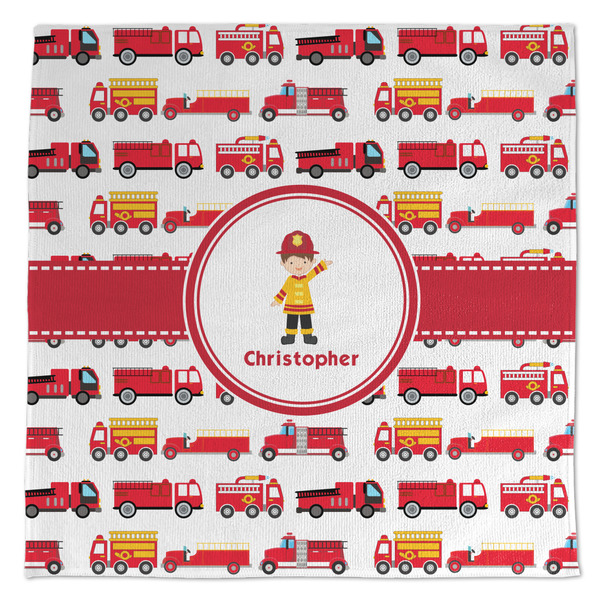 Custom Firetrucks Microfiber Dish Towel (Personalized)