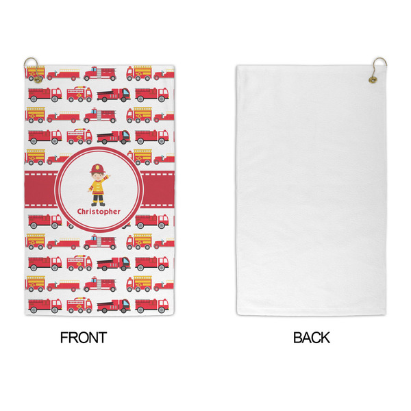 Firetrucks Microfiber Golf Towels - APPROVAL