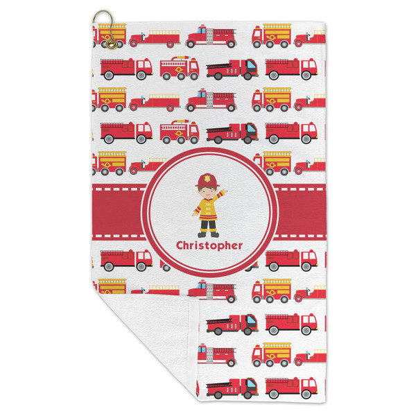 Firetrucks Microfiber Golf Towels - FOLD