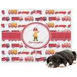 Firetrucks Dog Blanket - Large (Personalized)