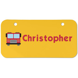 Firetrucks Mini/Bicycle License Plate (2 Holes) (Personalized)