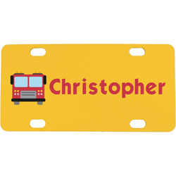Firetrucks Mini/Bicycle License Plate (Personalized)