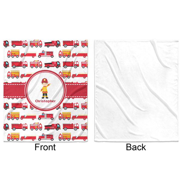 Firetrucks Minky Blanket - 50"x60" - Single Sided - Front & Back