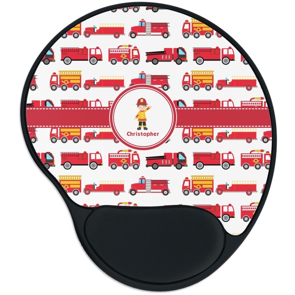 Custom Firetrucks Mouse Pad with Wrist Support