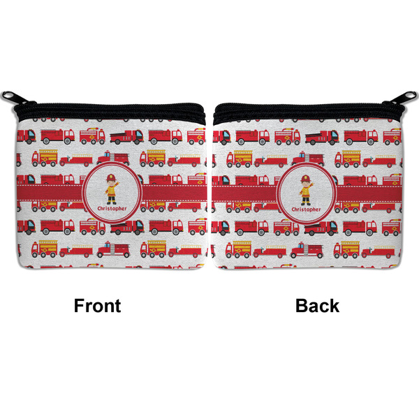 Firetrucks Neoprene Coin Purse - Front & Back (APPROVAL)