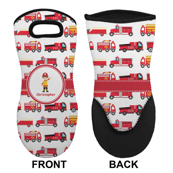 Firetrucks Neoprene Oven Mitt (Front & Back)